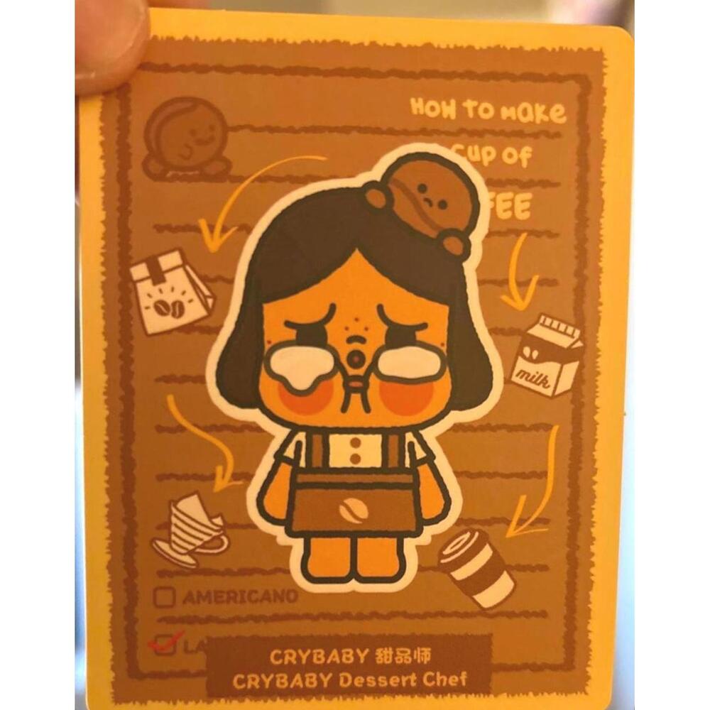 Crybaby Dessert Chef Pop Mart Figure Popbean Coffee Factory